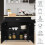 Costway Kitchen Island Cart Rolling Storage Trolley Cart 7