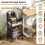 Costway File Utility Cart 2 Drawers Lockable Wheels Filing Storage Cabinet 8