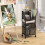 Costway File Utility Cart 2 Drawers Lockable Wheels Filing Storage Cabinet 6