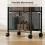 Costway File Utility Cart 2 Drawers Lockable Wheels Filing Storage Cabinet 7