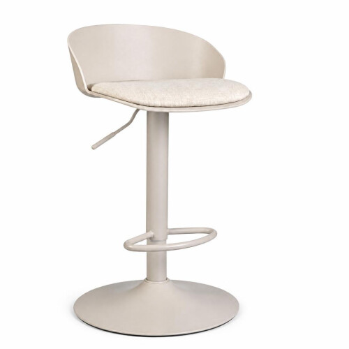 Costway Mid-Century Modern Linen Upholstered Counter Height Bar Chairs
