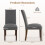 Costway Set of 2 Dining Chairs Upholstered Dinner Chairs High Back Grey 3
