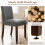 Costway Set of 2 Dining Chairs Upholstered Dinner Chairs High Back Grey 6