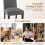 Costway Set of 2 Dining Chairs Upholstered Dinner Chairs High Back Grey 7