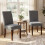 Costway Set of 2 Dining Chairs Upholstered Dinner Chairs High Back Grey 4