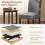 Costway Set of 2 Dining Chairs Upholstered Dinner Chairs High Back Grey 8