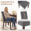 Costway Set of 2 Dining Chairs Upholstered Dinner Chairs High Back Grey 9