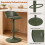 Costway Mid-Century Modern Linen Upholstered Counter Height Bar Chairs 4
