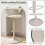 Costway Mid-Century Modern Linen Upholstered Counter Height Bar Chairs 4