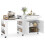 Costway 180 CM Kitchen Island with Extendable Dining Table & Power Outlet 1