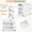 Costway 180 CM Kitchen Island with Extendable Dining Table & Power Outlet 3
