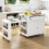 Costway 180 CM Kitchen Island with Extendable Dining Table & Power Outlet 5