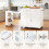 Costway 180 CM Kitchen Island with Extendable Dining Table & Power Outlet 6