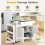 Costway 180 CM Kitchen Island with Extendable Dining Table & Power Outlet 7