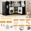 Costway Corner Play Kitchen Toddler Kitchen Playset with Range Hood 6