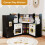 Costway Corner Play Kitchen Toddler Kitchen Playset with Range Hood 7