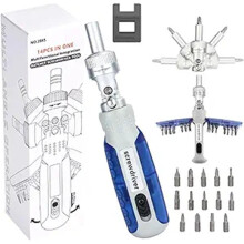 15 in 1 Red Multi Purpose Function Ratchet Screwdriver Combo Set, Universal Ratchet Screwdriver Kit, Easy to Use and Store, Must Have Home Essential