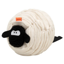 (Sheep) Fleece Dog Snuffle Ball, Interactive Nose Work Puzzle Toy, Treat Hiding Training Toy