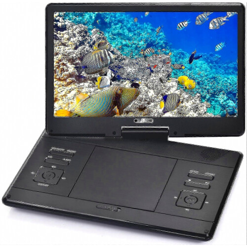 14 Inch Portable Dvd Player With Remore Controller High Resolution Rechargeable Battery Large Size Screen Dvd Player For Car