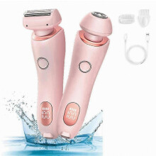 Gléas Leictreach um Bhaint Gruaige Eipilitheora Gan Phian 2-in-1 do Mhná le Trimmer Bikini le hÚsáid Fliuch & Tirim