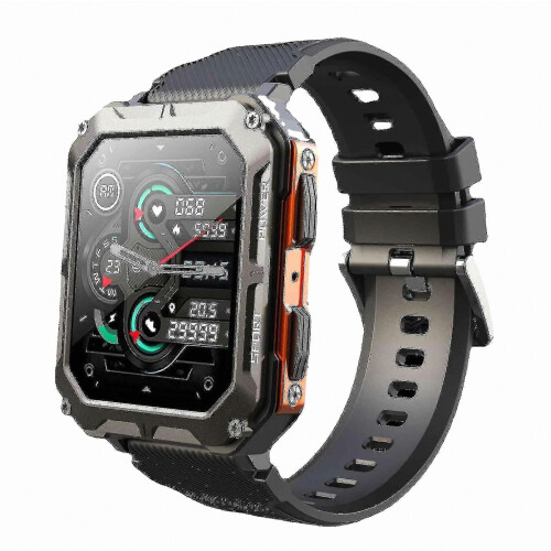 Smartwatch Bluetooth C20 Pro con chiamate vocali, fitness tracker e cardiofrequenzimetro per telefoni Android e iOS.