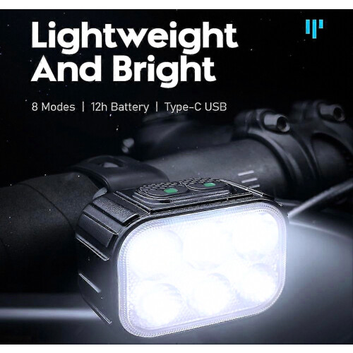 USB Rechargeable Bike Light Set - Front & Rear LED Lights for Night Riding 1