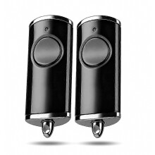 Handzender voor garagedeur van Hormann HSE1-868-BS, glanzend zwart, 1 knop, voor Hormann HS1 HSE2 BiSecur 3ytrd