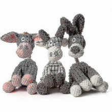 Jouet pour chien en peluche indestructible en forme d'âne qui couine, idéal pour les chiens qui mâchent avec enthousiasme et les animau