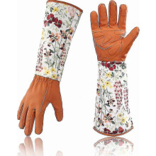 Guantes de jardinería para podar rosas para mujer, con protección extendida, diseño de cuero, regalo perfecto para madres y abuelas.