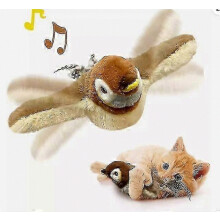 Oiseau volant électronique interactif pour chat, jouet à suspendre pour animal de compagnie, ailes battantes, moineau