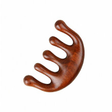 Cíor Gruaige Chatach Adhmaid le Fiacla Leathan, Cíora Sandalwood Nádúrtha Neamhstatach d'Fhir agus do Mhná WS