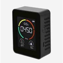 Co2 Monitor With Accurate Detection And Lcd Display For Agricultural Greenhouse And Indoor Use Black WSLIHV