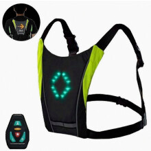 1 Pcs Turn Signal Vest Bike Pack Guiding Light Reflective Luminous