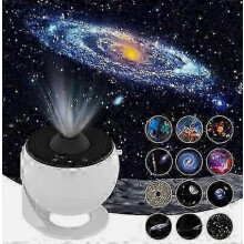 Globe Galaxy Projectorlamp met 12 films, high-definition sterrenhemellamp, slaapkamerlamp met volledige sterrenhemel-sfeer.