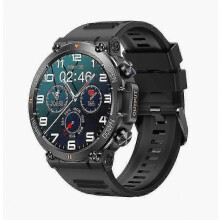 Reloj inteligente militar para hombre (responder/realizar llamadas), resistente, con monitor de actividad física y frecuencia cardíaca.