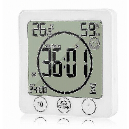 LCD Bathroom Wall Clock Waterproof Shower Timer, 1 Piece