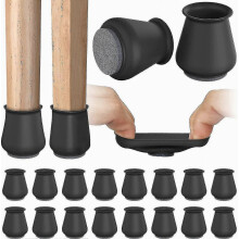16 protections de sol pour pieds de chaise, embouts en silicone antidérapants en feutre pour protéger les sols et les meubles.