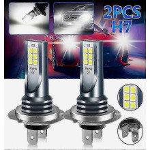 2pcs H7 Led Headlight Bulb Kit Car Fog Light Bulbs High Low Beam 110w 30000lm Super-bright 6000k White Led Lights For Vehicles(epa13)