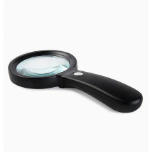 Lupa de mano con 12 luces LED para que las personas mayores lean libros y periódicos en alta definición, ideal para estudiantes. 90 mm,