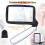 Rectangular reading magnifier with 5 LED lights, 2 intensity modes and 2x magnification for the elderly or with poor eyesight, Reading 4