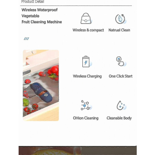 Fruit And Vegetable Cleaning Machine,portable Fruit And Vegetable Purifier Usb Wireless Fruit Cleaner Device 1
