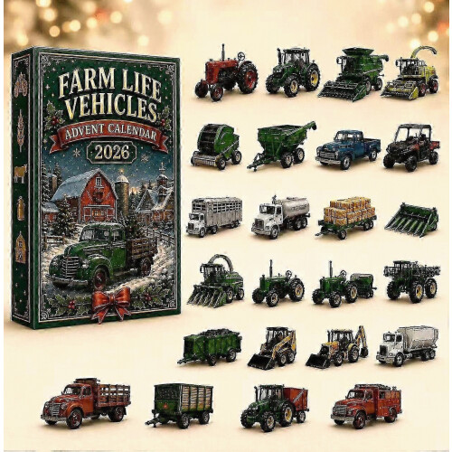 Kerstauto model 24-daagse adventskalender plastic ornament WG-26