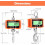 2000KG Electronic Hanging Scale, Industrial Digital Crane Scale with Remote Control and LCD Screen, High-Precision Electronic Dynamic L 2