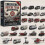 Kerstauto model 24-daagse adventskalender plastic ornament WG-26 4