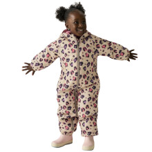 (2-3 Yrs, Light Vanilla Leopard) Regatta Kids Childrens Splosh III Outdoor Thermal Waterproof Rain Puddle Suit