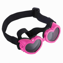Sunglasses for Small Dogs, Dog Windproof Glasses Adjustable High-Elastic Heart Shape Goggles Dog Sunglasses Sun-Proof