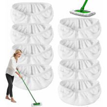 Beste herbruikbare doekjes voor Swiffer-moppen 2026: 8 stuks witte, wasbare microvezel vervangende mopdoekjes, herbruikbare doekjes voor thuis, slaapk