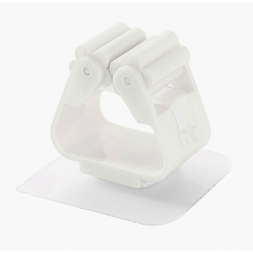 pezzi Supporto per scopa e mocio da parete con forte adesione, in plastica, per garage e ripostiglio, colore bianco