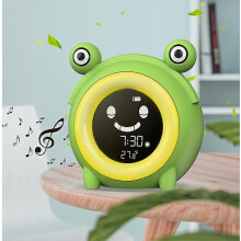 Frog Alarm Kids Children Sleeping Training Led Night Light Temperature Display Alarm Clock Led Alarm Clock