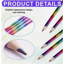 42PCS Rainbow Pencils Children,4 in 1 Rainbow Colors pencil,Crayon Multicolored,Drawing Art Pencil Set For Kids School Supplies